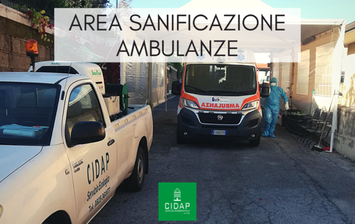 Area sanificazione ambulanze Covid-19 Pronto soccorso Avellino