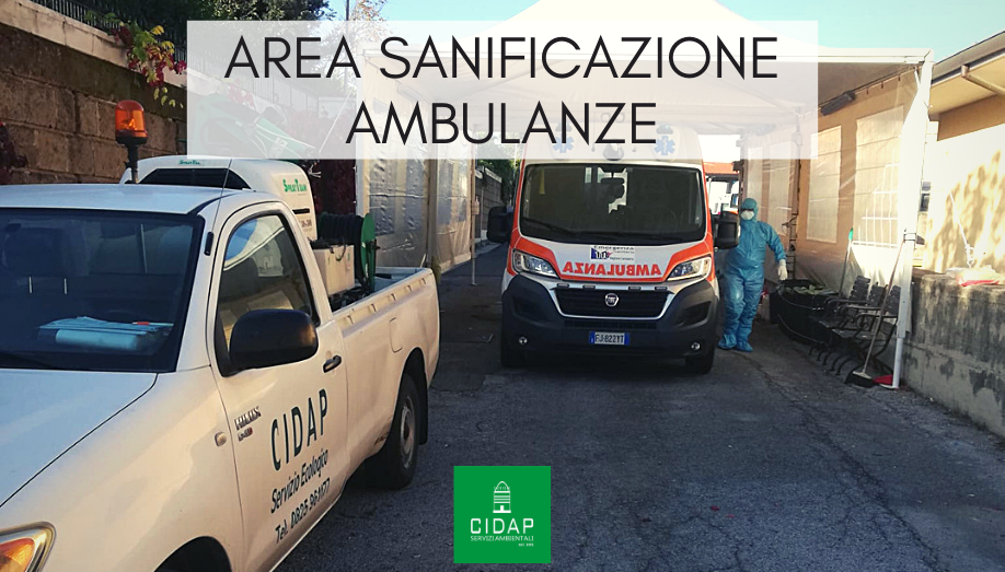 Area sanificazione ambulanze Covid-19 Pronto soccorso Avellino