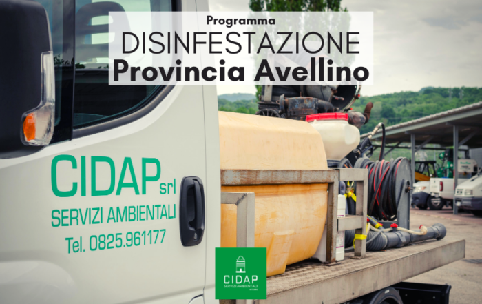 Provincia Avellino programma di disinfestazione aprile 2021