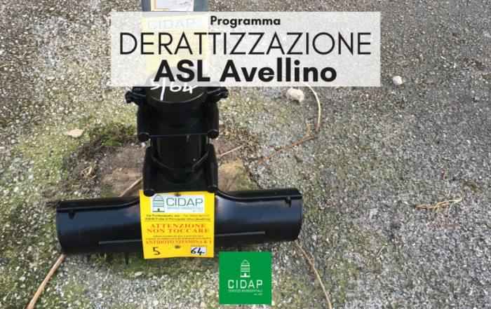 Programma derattizzazione ASL Avellino giugno/luglio 2021