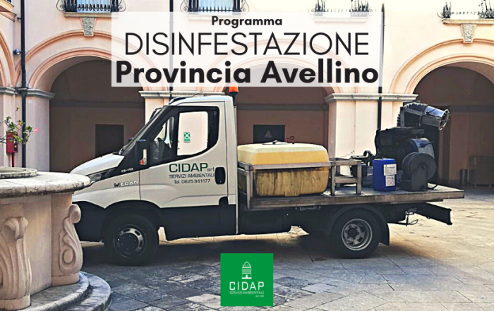 Provincia Avellino programma di disinfestazione agosto/settembre 2021