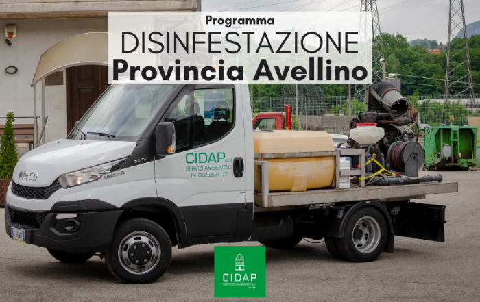 Provincia Avellino programma di disinfestazione giugno 2022