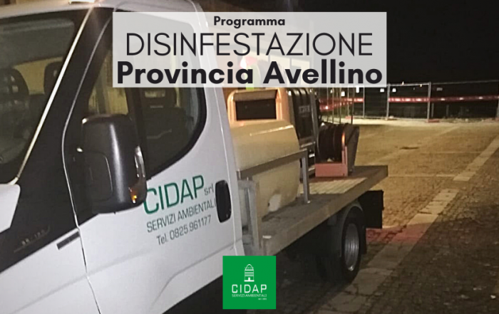 Provincia Avellino, programma di disinfestazione luglio/agosto 2022