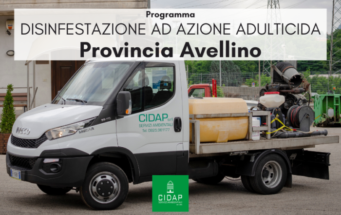 Provincia Avellino, programma di disinfestazione ad azione adulticida aprile/maggio 2023