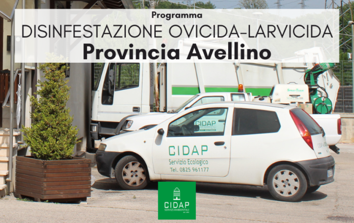 Provincia Avellino, programma di disinfestazione ovidica-larvicida aprile 2024