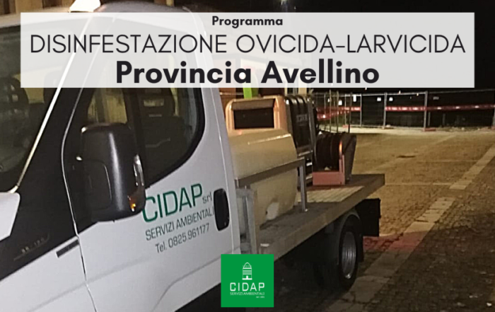 Provincia Avellino, programma di disinfestazione ovidica-larvicida maggio/giugno 2024