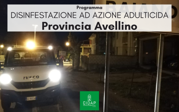 Provincia Avellino, programma di disinfestazione ad azione adulticida luglio 2024