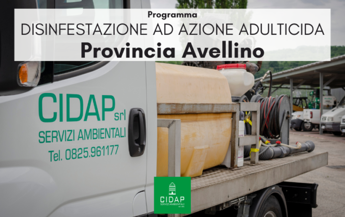 Provincia Avellino, programma di disinfestazione ad azione adulticida agosto 2024