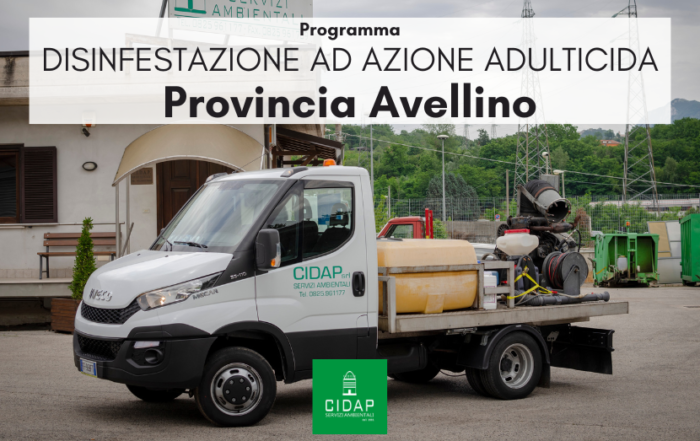 Provincia Avellino, programma di disinfestazione ad azione adulticida luglio/agosto 2024